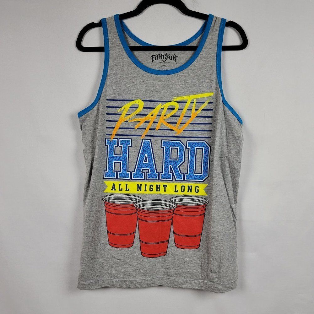 Fifth Sun tippy cup red solo cup drink game party hard women's tank top